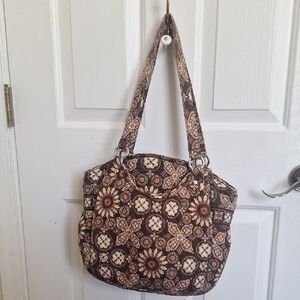 Vera Bradley Quilted Java Sunflower Shoulder Bag Retired Y2k